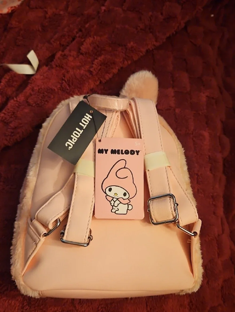 NWT Loungefly Pink My Melody Plush Backpack
